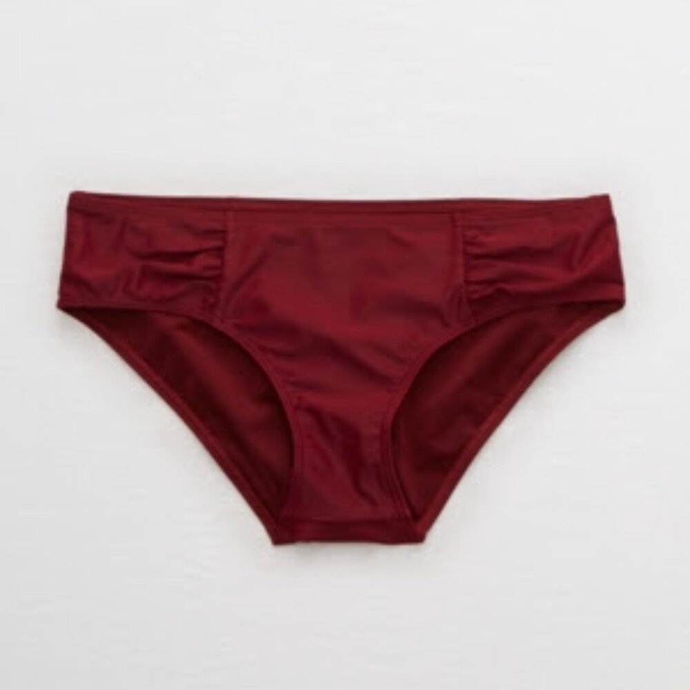 American Eagle Aerie Burgundy Hipster Bikini Cut Bottoms (Part of Set)